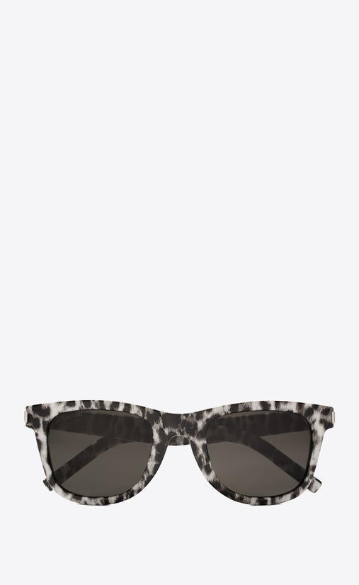 SAINT LAURENT CLASSIC E lunettes de soleil classic 51 à motif léopard a_V4